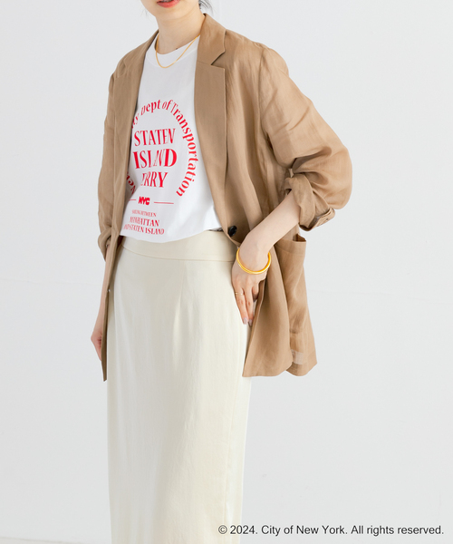 GOOD ROCK SPEED（グッドロックスピード）の「GOOD ROCK SPEED　NYC サークルロゴTシャツ（Tシャツ/カットソー・レディース・ホワイト/グレー・FREE）」の9枚目の写真