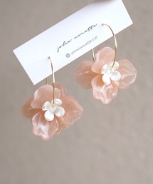 jolie minette/フラワー ゴールド フープピアス