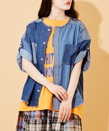 CUBE SUGAR（キューブシュガー）の「4.5オンスデニム×ヒッコリーワークシャツ（シャツ/ブラウス・メンズ）」
