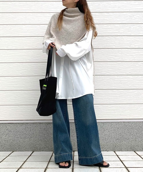 Q(キュー)の「メランジベスト(ベスト・レディース・ブラック/ベージュ・MEDIUM)」の18枚目の写真