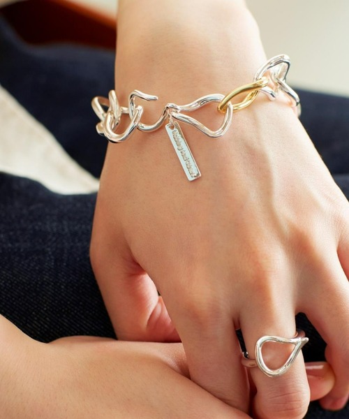 Nothing And Others(ナッシングアンドアザーズ)の「「Nothing And Others/ナッシングアンドアザーズ」Hook chain Bracelet(ブレスレット・レディース・マルチ/シルバー・FREE)」の1枚目の写真