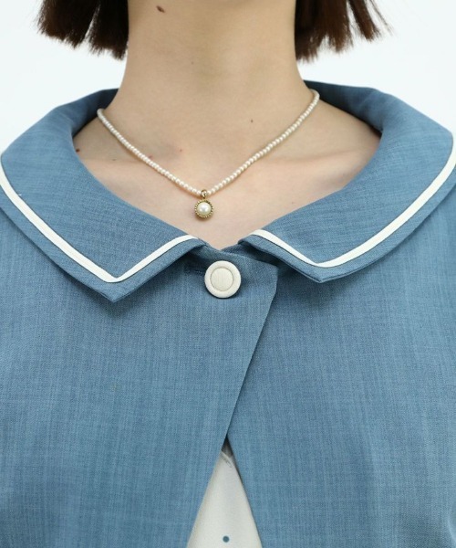 an another angelus（アンアナザーアンジェラス）の「ジャケット付きドットキャミワンピース/ananotherangelus（ワンピース・レディース・ホワイト×ブルー/ブラック×ホワイト・FREE）」の16枚目の写真