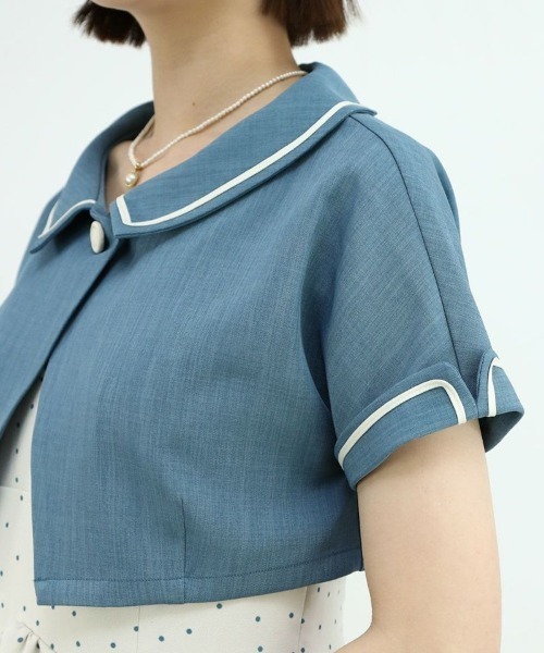 an another angelus（アンアナザーアンジェラス）の「ジャケット付きドットキャミワンピース/ananotherangelus（ワンピース・レディース・ホワイト×ブルー/ブラック×ホワイト・FREE）」の15枚目の写真