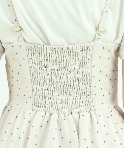 an another angelus（アンアナザーアンジェラス）の「ジャケット付きドットキャミワンピース/ananotherangelus（ワンピース・レディース・ホワイト×ブルー/ブラック×ホワイト・FREE）」の21枚目の写真