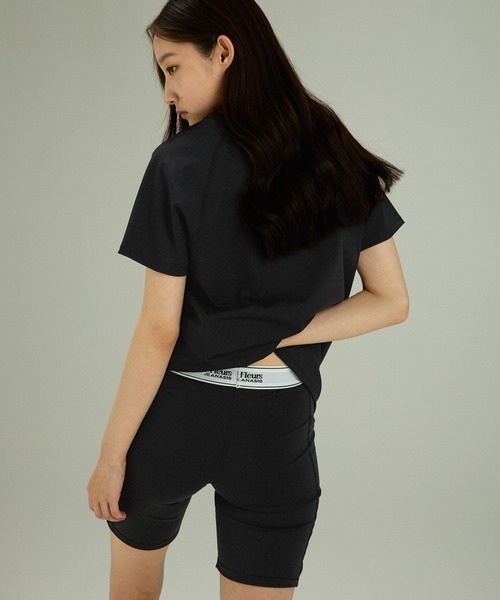 JEANASIS（ジーナシス）の「【Les Fleurs】ロゴゴムハーフレギンス/127711（レギンス/スパッツ・レディース・ブラック/ブルーパープル/グレー・LARGE/MEDIUM）」の12枚目の写真