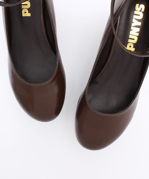 PUNYUS（プニュズ）の「ストラップウエッジパンプス（パンプス・レディース・ブラウン/ブラック・3/4/1/2）」の9枚目の写真