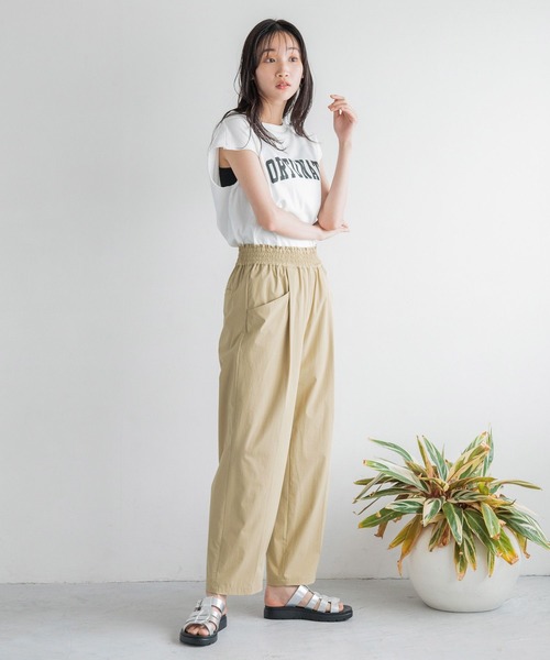 LOWRYS FARM（ローリーズファーム）の「キノウワイドテーパードパンツ 110324（その他パンツ・レディース・ネイビー/ベージュ/ブラック・FREE）」の5枚目の写真