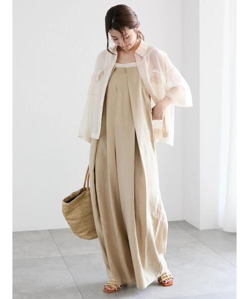 Te chichi（テチチ）の「ベアトップオールインワン（ワンピース・レディース・ベージュ/ブラック・F）」の3枚目の写真