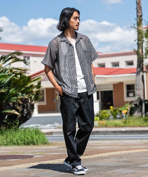 JEMORGAN（ジェーイーモーガン）の「『JEMORGAN LONG JOHNS/ジェーイーモーガンロングジョーンズ』メッシュ総柄プリントオープンカラーシャツ 半袖（シャツ/ブラウス・メンズ・E/D/A・L/M）」の13枚目の写真