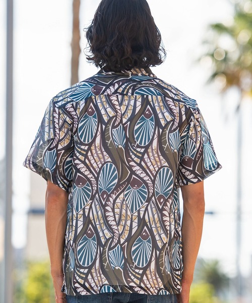 JEMORGAN（ジェーイーモーガン）の「『JEMORGAN LONG JOHNS/ジェーイーモーガンロングジョーンズ』メッシュ総柄プリントオープンカラーシャツ 半袖（シャツ/ブラウス・メンズ・E/D/A・L/M）」の17枚目の写真