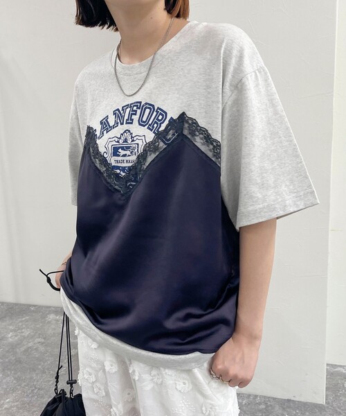 肩紐調整可能⭐︎ブラック ビスチェ  リメイク セール】ビスチェリメイク風Tシャツ（Tシャツ/カットソー）｜fredy