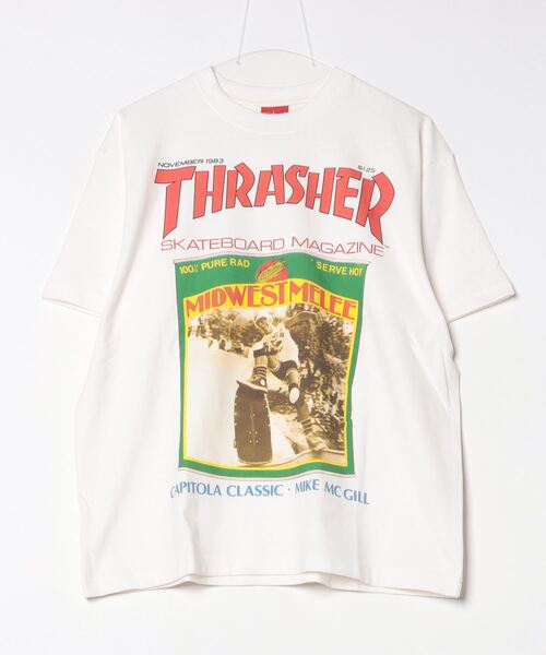 Manhattan Portage（マンハッタンポーテージ）の「THRASHER/スラッシャー×Manhattan Portage/マンハッタンポーテージ コラボ Tシャツ オーバーサイズ MP-M585（Tシャツ/カットソー・レディース・ブラック/ホワイト・L/XL/S/M）」の13枚目の写真