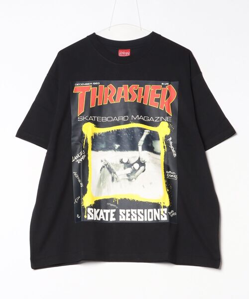 Manhattan Portage（マンハッタンポーテージ）の「THRASHER/スラッシャー×Manhattan Portage/マンハッタンポーテージ コラボ Tシャツ オーバーサイズ MP-M585（Tシャツ/カットソー・レディース・ブラック/ホワイト・L/XL/S/M）」の12枚目の写真