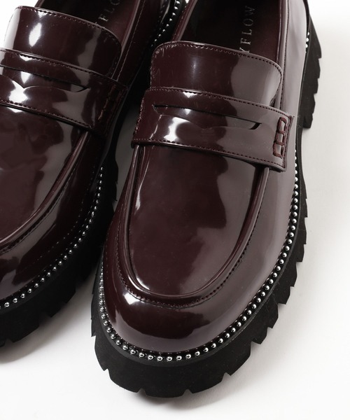 BAYFLOW（ベイフロー）の「[かかとクッション入り]厚底スタッズローファー（ローファー・レディース・ブラウン/ブラック・MEDIUM/LARGE）」の10枚目の写真