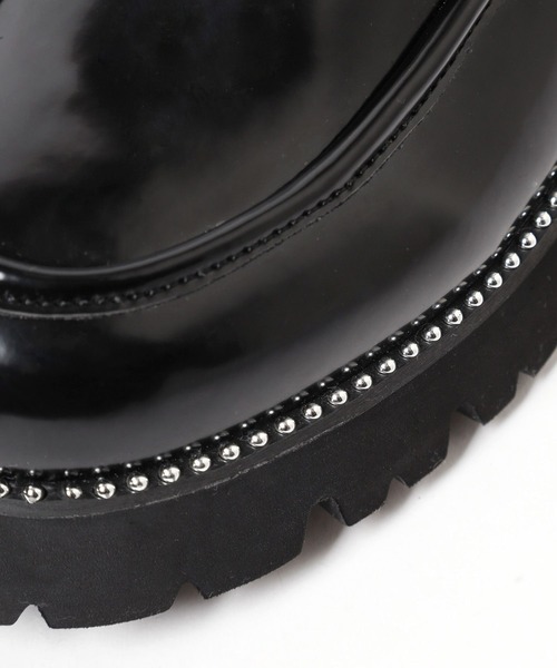 BAYFLOW（ベイフロー）の「[かかとクッション入り]厚底スタッズローファー（ローファー・レディース・ブラウン/ブラック・MEDIUM/LARGE）」の12枚目の写真