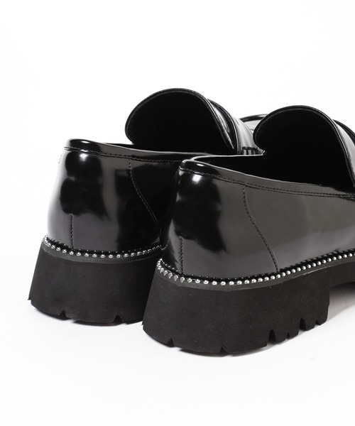 BAYFLOW（ベイフロー）の「[かかとクッション入り]厚底スタッズローファー（ローファー・レディース・ブラウン/ブラック・MEDIUM/LARGE）」の15枚目の写真