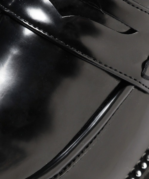 BAYFLOW（ベイフロー）の「[かかとクッション入り]厚底スタッズローファー（ローファー・レディース・ブラウン/ブラック・MEDIUM/LARGE）」の16枚目の写真