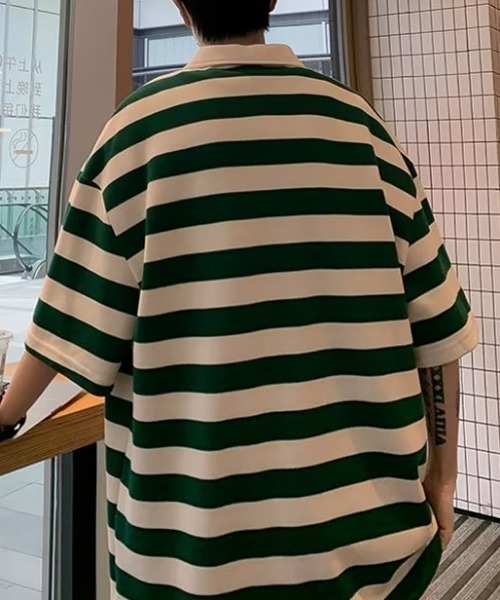 MGV（エムジーヴィー）の「シンプルボーダーポロシャツ（ポロシャツ・メンズ・ブラック/グリーン/ブラウン・X-LARGE/MEDIUM/LARGE）」の18枚目の写真