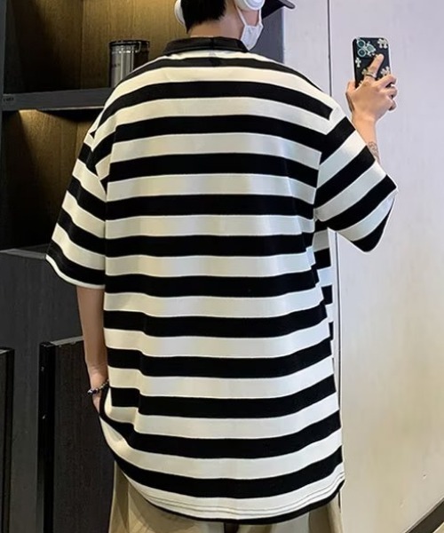 MGV（エムジーヴィー）の「シンプルボーダーポロシャツ（ポロシャツ・メンズ・ブラック/グリーン/ブラウン・X-LARGE/MEDIUM/LARGE）」の8枚目の写真