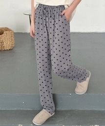 DAY CLOSET | レディース 小粒ハートのコットンルームウェアパンツ(ルームウェア/パジャマ)