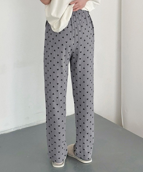 DAY CLOSET(デイ クローゼット)の「レディース 小粒ハートのコットンルームウェアパンツ(ルームウェア/パジャマ・レディース・ブルー/クリーム/パープル/ピンク/グレー/ブラック系その他/モカ/レッド系その他・M/L/XL)」の18枚目の写真