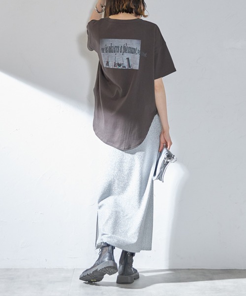 バンドバックプリント半袖Tシャツ（Tシャツ/カットソー）｜each