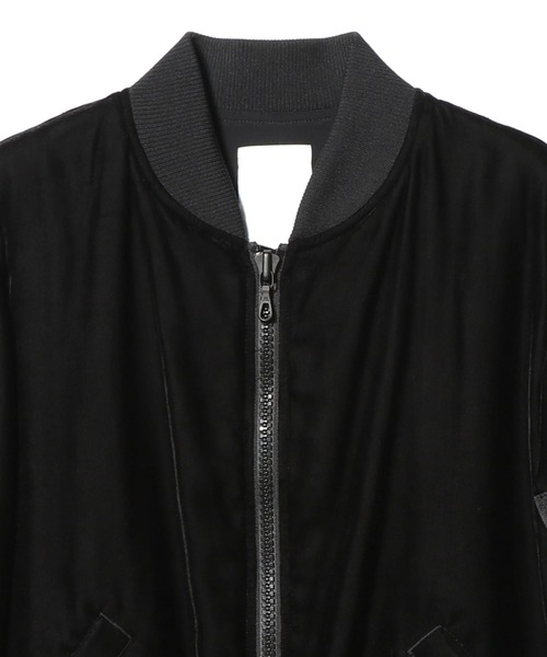 onegravity（ワングラビティ）の「onegravity / シアーベルベットMA-1ブルゾン（MA-1・メンズ・ブラック・LARGE/MEDIUM）」の4枚目の写真