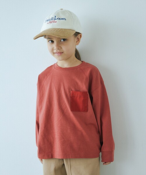 green label relaxing(グリーンレーベルリラクシング)の「TJ 天竺 ポケット ロングスリーブ / キッズ 100cm-130cm(Tシャツ/カットソー・キッズ・ブラック/オレンジ系その他/ケリーグリーン/ベージュ・100cm/130cm/110cm/120cm)」の4枚目の写真