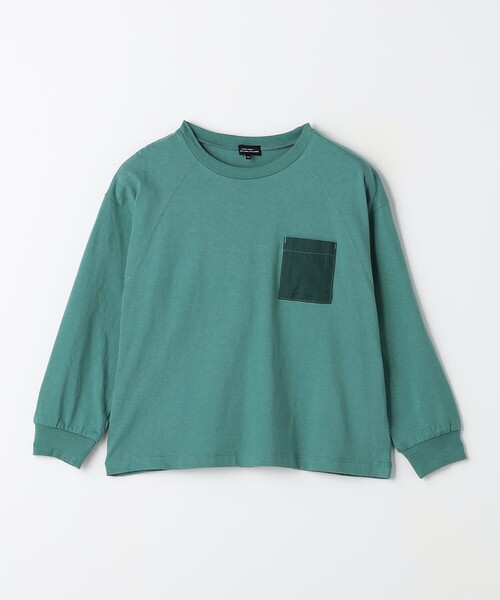 green label relaxing(グリーンレーベルリラクシング)の「TJ 天竺 ポケット ロングスリーブ / キッズ 100cm-130cm(Tシャツ/カットソー・キッズ・ブラック/オレンジ系その他/ケリーグリーン/ベージュ・100cm/130cm/110cm/120cm)」の20枚目の写真