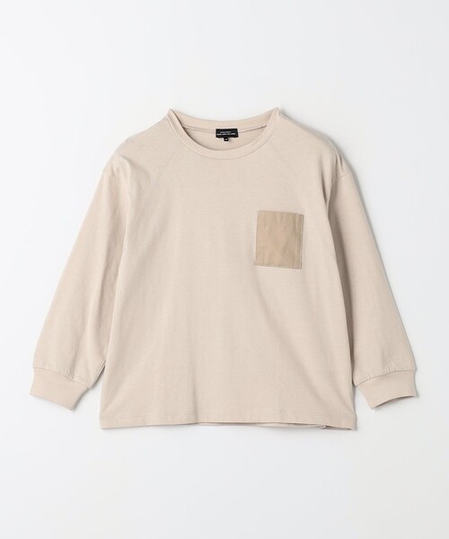 green label relaxing(グリーンレーベルリラクシング)の「TJ 天竺 ポケット ロングスリーブ / キッズ 100cm-130cm(Tシャツ/カットソー・キッズ・ブラック/オレンジ系その他/ケリーグリーン/ベージュ・100cm/130cm/110cm/120cm)」の10枚目の写真