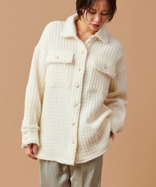 【セール】【marmors】tweed fringe shirt(シャツ/ブラウス)|marmors(マルモア)