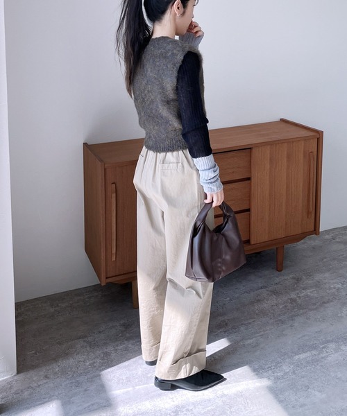 reca（レカ）の「【ZOZOTOWN限定】モヘアタッチMIXコンパクトベスト（ベスト・レディース・イエロー/ダークブラウン/ピンク・FREE）」の10枚目の写真