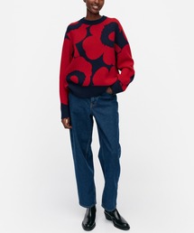 marimekko Kietoa Unikko ニットセーター S ライトブルー marimekko（マリメッコ）の「Unikko / Kietoa knitted pullover