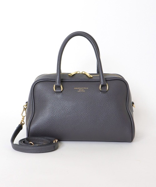 クリスチャンヴィラ　ロングハンドルボストンバッグ(グレー) クリスチャンヴィラ ロングハンドルボストンバッグ(グレー) CHRISTIAN