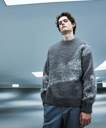 【AH ABAHOUSE】アブストラクト シャギーニット