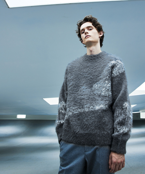 【AH ABAHOUSE】アブストラクト シャギーニット（ニット/セーター）｜AH ABAHOUSE（エーエイチアバハウス）