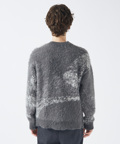 AH ABAHOUSE（エーエイチアバハウス）の「【AH ABAHOUSE】アブストラクト シャギーニット（ニット/セーター・メンズ・ブラック/グレー・48/46）」の10枚目の写真