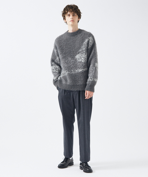 AH ABAHOUSE（エーエイチアバハウス）の「【AH ABAHOUSE】アブストラクト シャギーニット（ニット/セーター・メンズ・ブラック/グレー・48/46）」の16枚目の写真