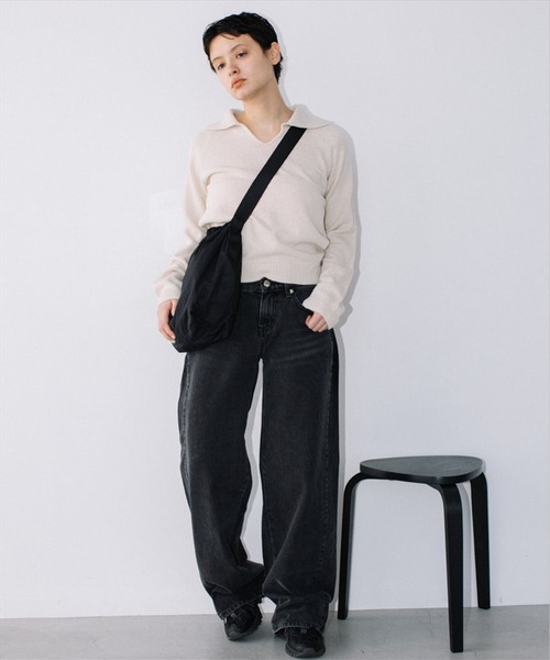 SUWDEE（スーディー）の「L/W denim pt（デニムパンツ・レディース・ブラック・S）」の5枚目の写真