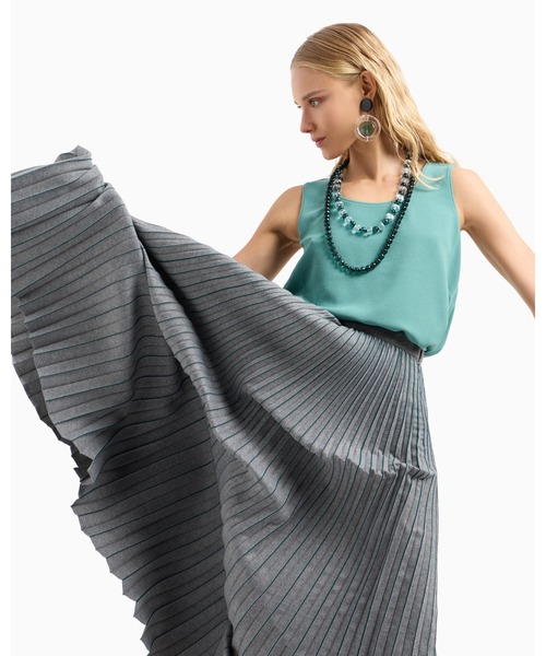 EMPORIO ARMANI(エンポリオアルマーニ)の「【エンポリオ アルマーニ】ロングスカート プリーツフランネル(スカート・レディース・グレー・36/38/40)」の5枚目の写真