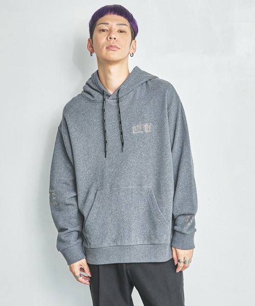Manhattan Portage（マンハッタンポーテージ）の「Sweat Parka（パーカー・メンズ・ライトグレー/ブラック/ヘザーチャコール/ピンク・LARGE/MEDIUM/SMALL/X-LARGE）」の3枚目の写真