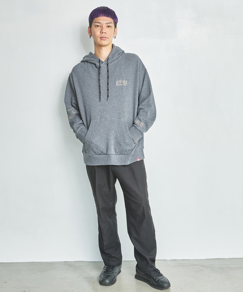 Manhattan Portage（マンハッタンポーテージ）の「Sweat Parka（パーカー・メンズ・ライトグレー/ブラック/ヘザーチャコール/ピンク・LARGE/MEDIUM/SMALL/X-LARGE）」の5枚目の写真