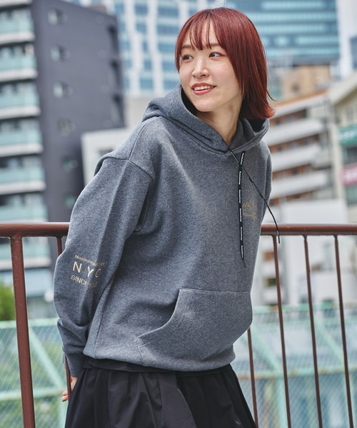 Manhattan Portage（マンハッタンポーテージ）の「Sweat Parka（パーカー・メンズ・ライトグレー/ブラック/ヘザーチャコール/ピンク・LARGE/MEDIUM/SMALL/X-LARGE）」の8枚目の写真