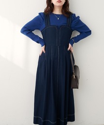 【WEB限定】キーネックタックプリーツジャンスカ