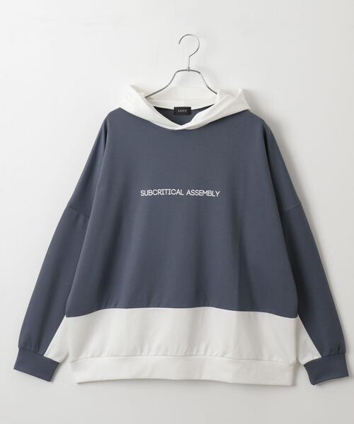BROWNY（ブラウニー）の「BROWNY/ドルマンポンチプルパーカー（パーカー・メンズ・ブルー/ホワイト・LARGE/MEDIUM）」の14枚目の写真