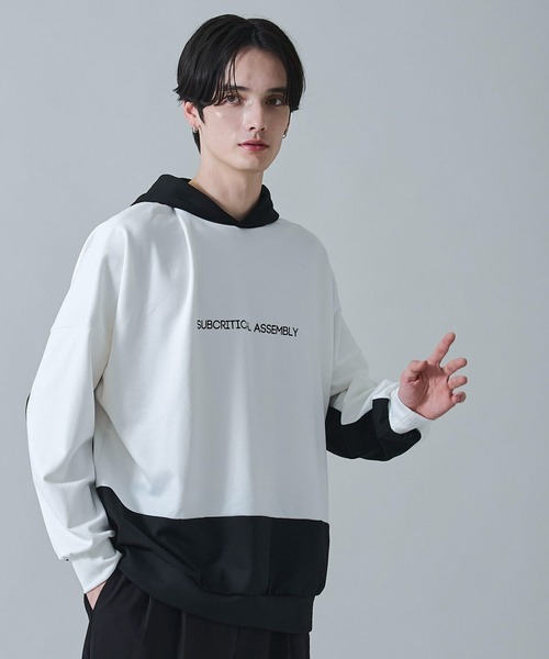 BROWNY（ブラウニー）の「BROWNY/ドルマンポンチプルパーカー（パーカー・メンズ・ブルー/ホワイト・LARGE/MEDIUM）」の5枚目の写真