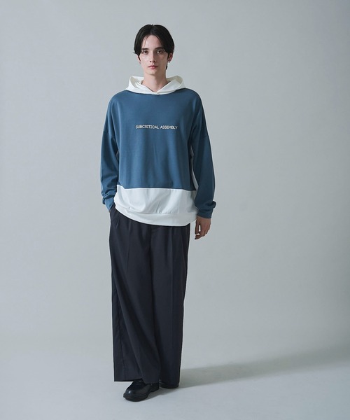 BROWNY（ブラウニー）の「BROWNY/ドルマンポンチプルパーカー（パーカー・メンズ・ブルー/ホワイト・LARGE/MEDIUM）」の10枚目の写真