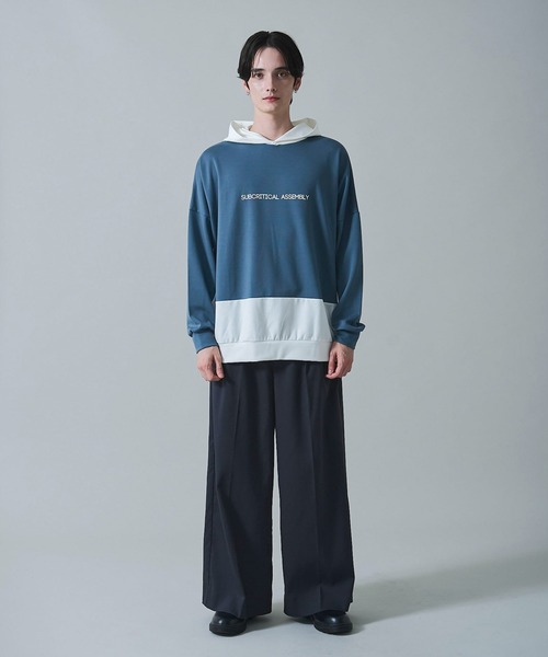 BROWNY（ブラウニー）の「BROWNY/ドルマンポンチプルパーカー（パーカー・メンズ・ブルー/ホワイト・LARGE/MEDIUM）」の11枚目の写真
