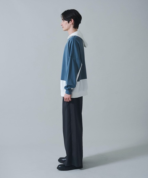 BROWNY（ブラウニー）の「BROWNY/ドルマンポンチプルパーカー（パーカー・メンズ・ブルー/ホワイト・LARGE/MEDIUM）」の12枚目の写真