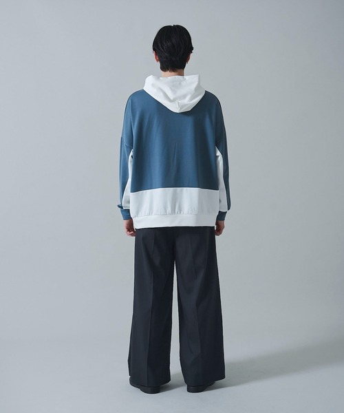 BROWNY（ブラウニー）の「BROWNY/ドルマンポンチプルパーカー（パーカー・メンズ・ブルー/ホワイト・LARGE/MEDIUM）」の13枚目の写真